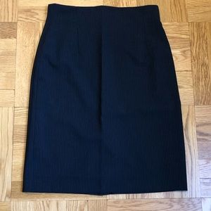 Tahari Arthur S. Levine Navy Pinstripe Skirt